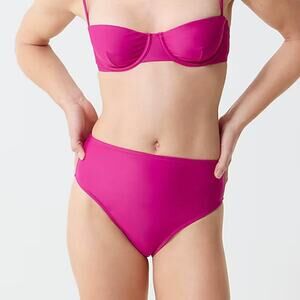 J Crew Women's Hallie High Rise Bikini Swim Bottom Small Pink BM642